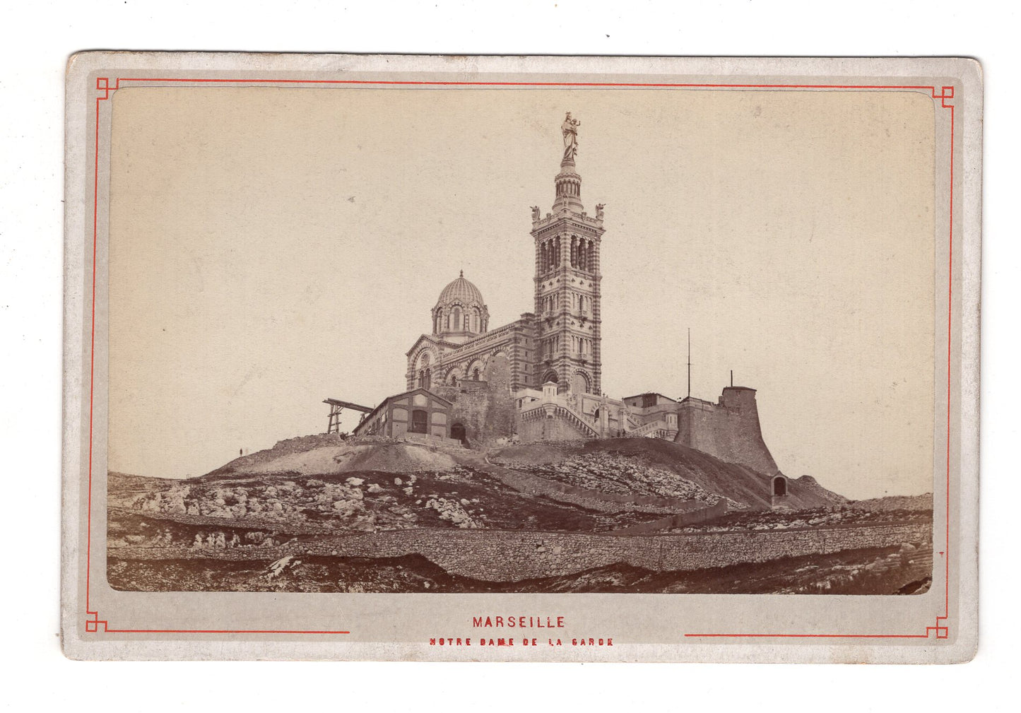 Fotografie Marseille / Notre Dame de la Garde / Frankreich - um 1880 / CAB V-20