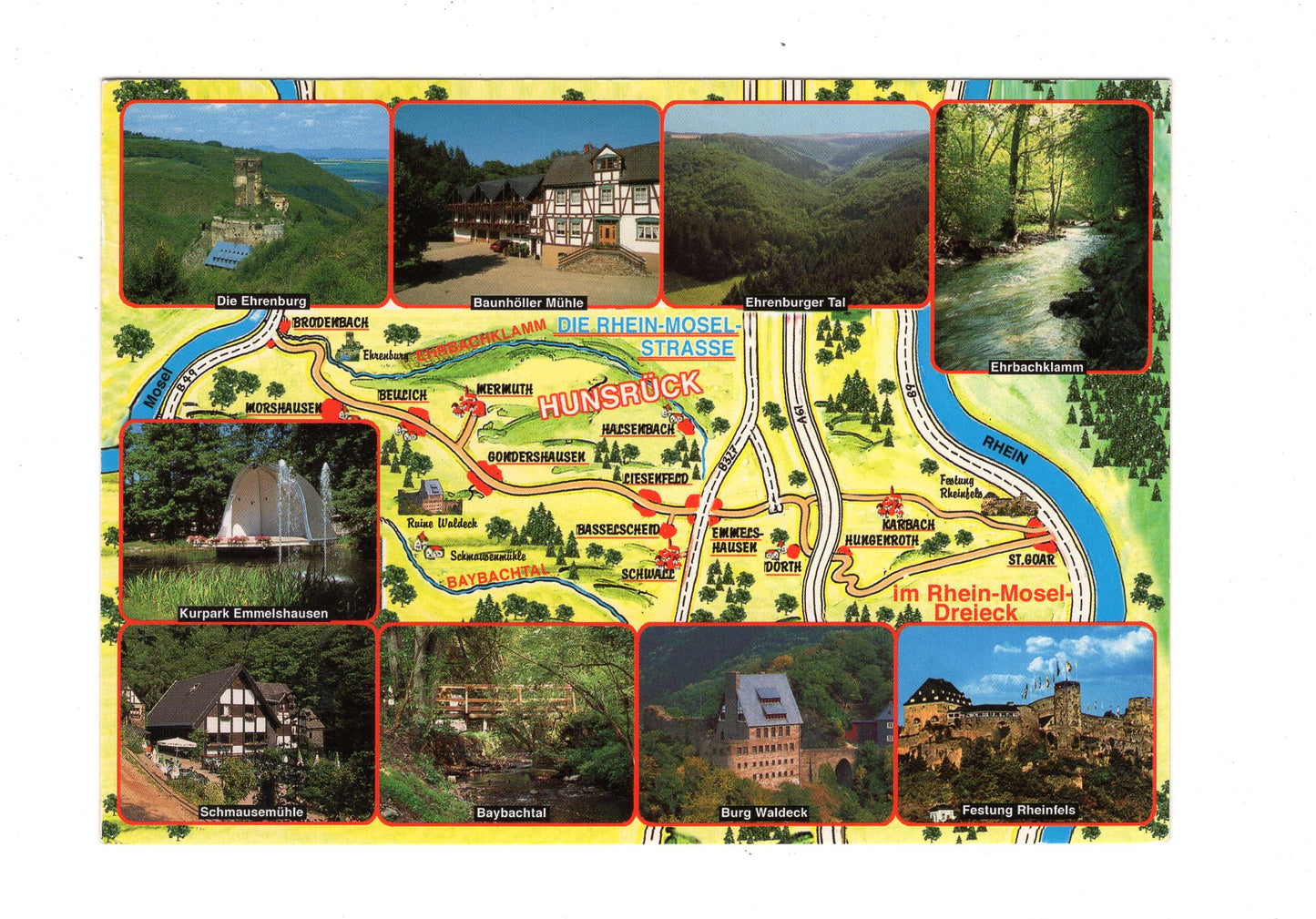 Ansichtskarte Wandergebiet Vorderhunsrück