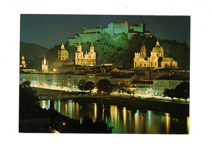 Ansichtskarte Salzburg bei Nacht / Österreich