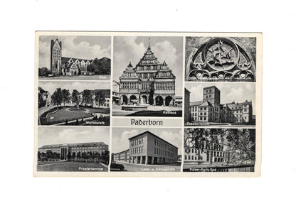 Ansichtskarte Paderborn / Rathaus / Marienplatz +++
