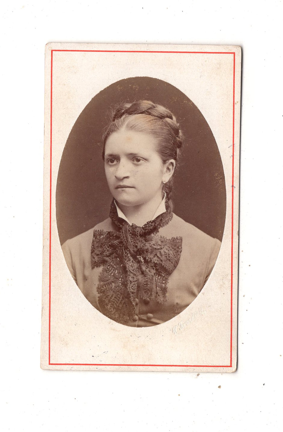 Fotografie Damenportrait - Varsovie Warschau / Polen 1870er