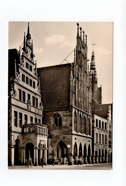 Ansichtskarte Münster in Westfalen / Stadtweinhaus - Rathaus