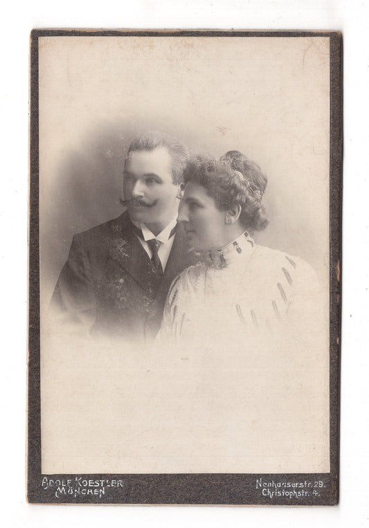 Fotografie Feines Paar - München 1900er / CAB X-23