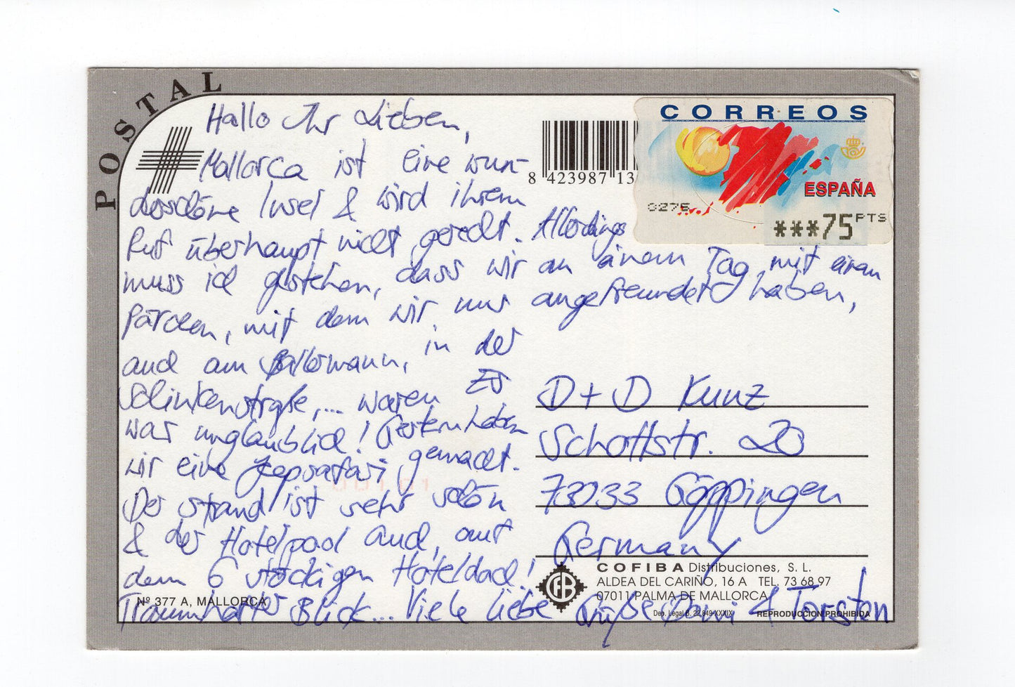 Ansichtskarte Mallorca / Spanien