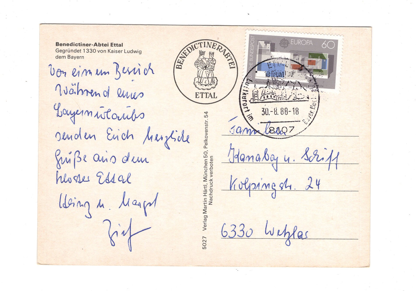 Ansichtskarte Kloster Ettal / I1-62