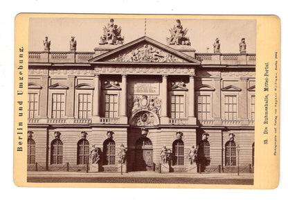 Fotografie Berlin / Ruhmeshalle / Mittelportal - 1884 / CAB V-20