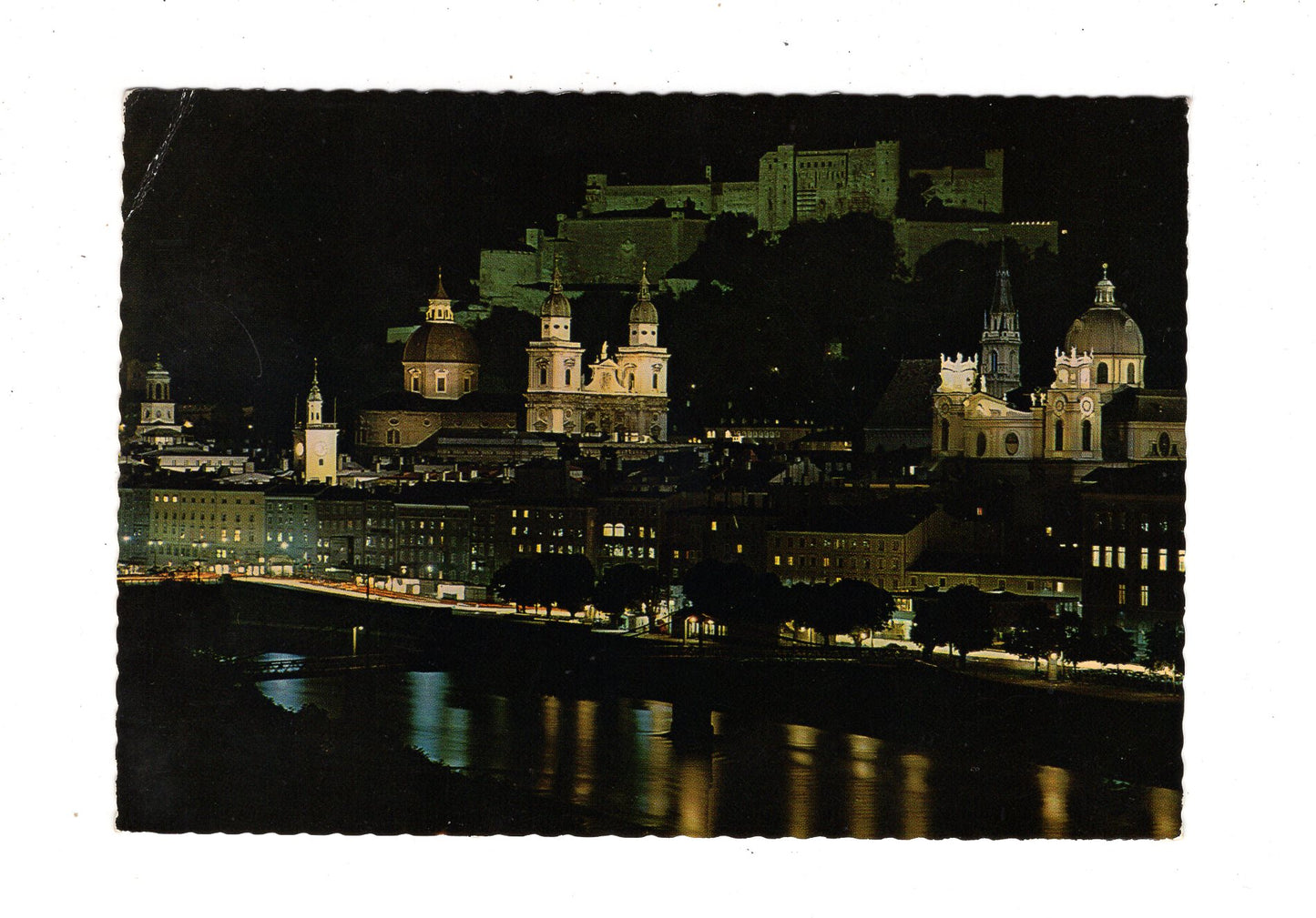 Ansichtskarte Salzburg bei Nacht / Österreich