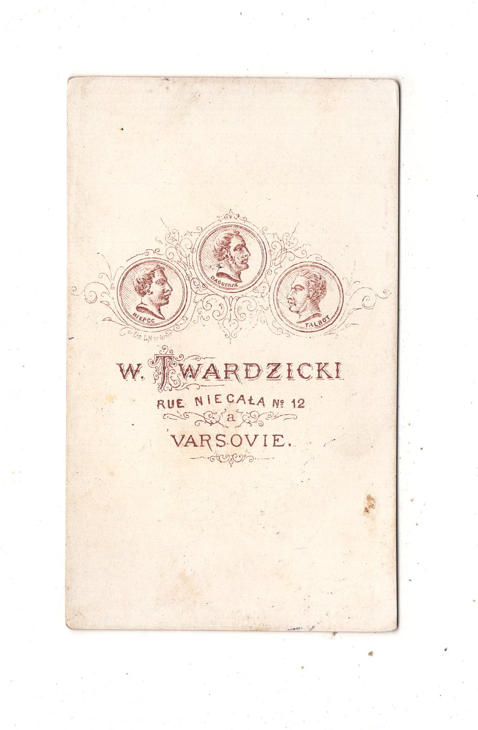 Fotografie Damenportrait - Varsovie Warschau / Polen 1870er