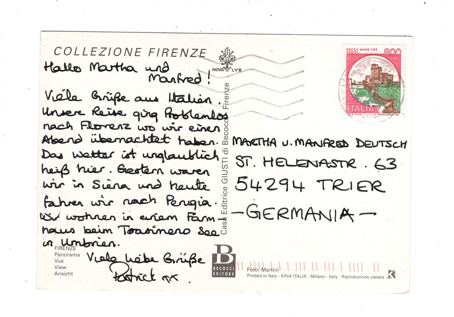 Ansichtskarte Firenze Florenz / Italien / N1-57