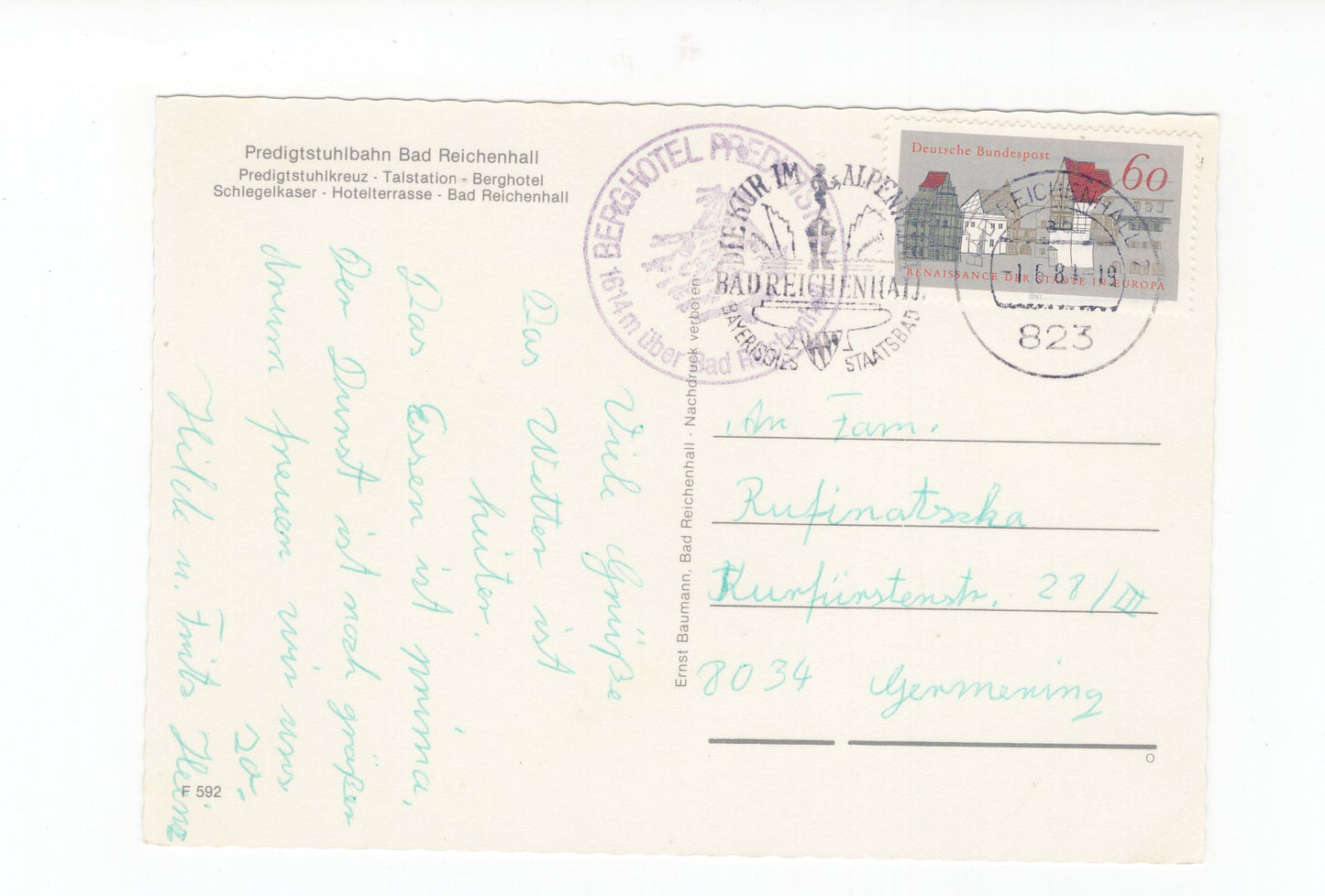 Ansichtskarte Predigtstuhl / Predigtstuhlbahn Bad Reichenhall