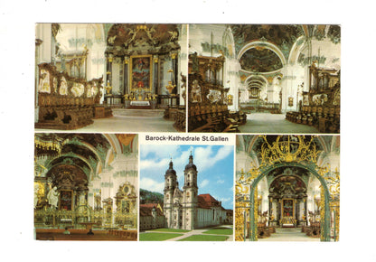 Ansichtskarte Barock-Kathedrale St. Gallen / Schweiz