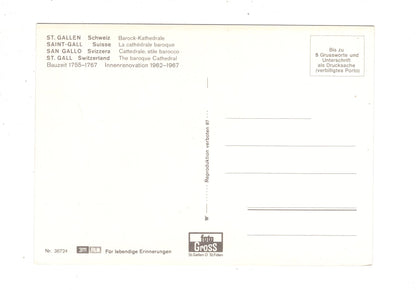 Ansichtskarte Barock-Kathedrale St. Gallen / Schweiz