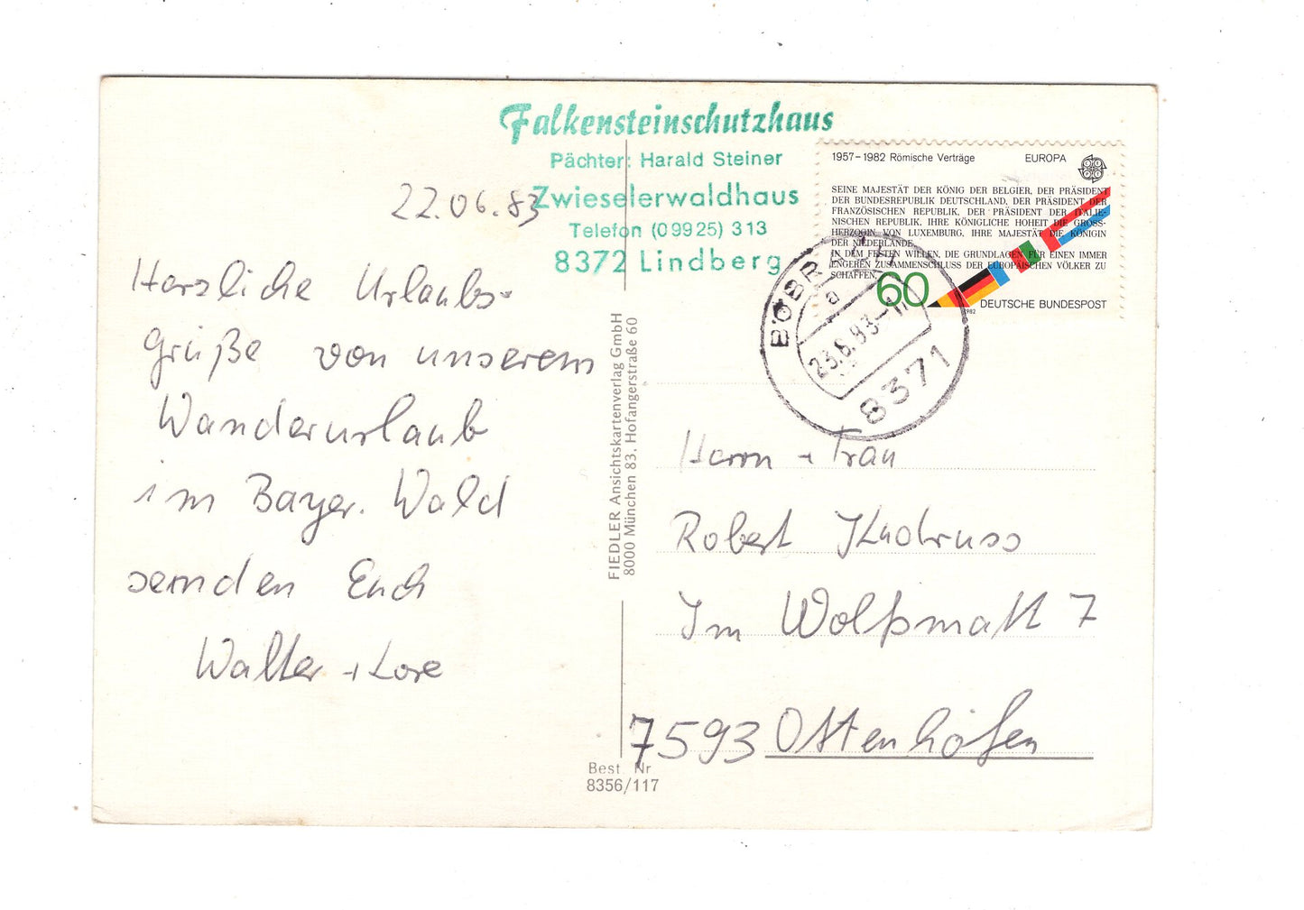 Ansichtskarte Bayerischer Wald / Europäischer Fernwanderweg / K1-51