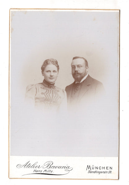 Fotografie Feines Paar - München 1890er / CAB X-23
