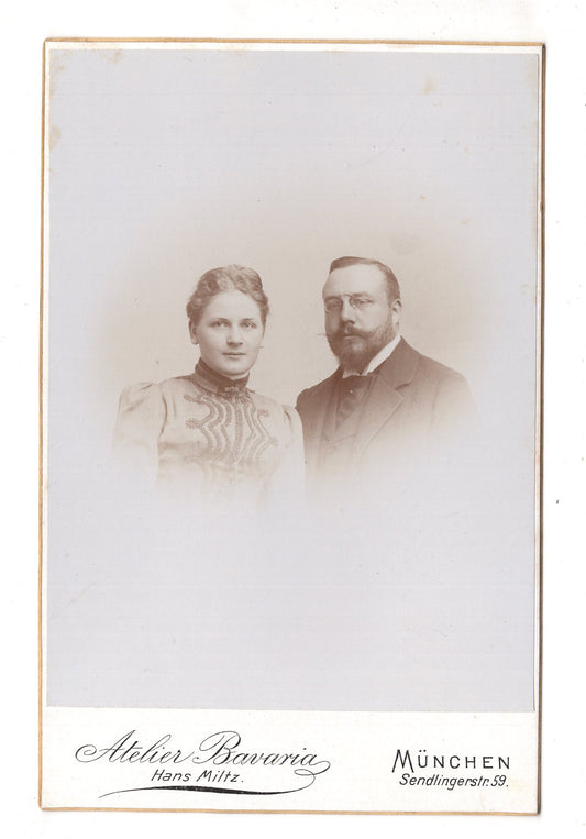 Fotografie Feines Paar - München 1890er / CAB X-23