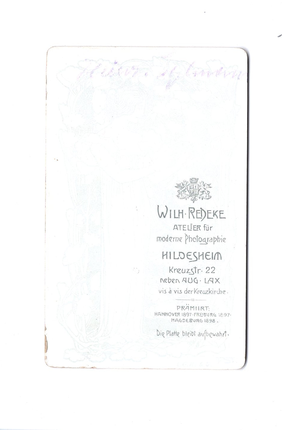 Fotografie Feiner Herr - Hildesheim um 1900