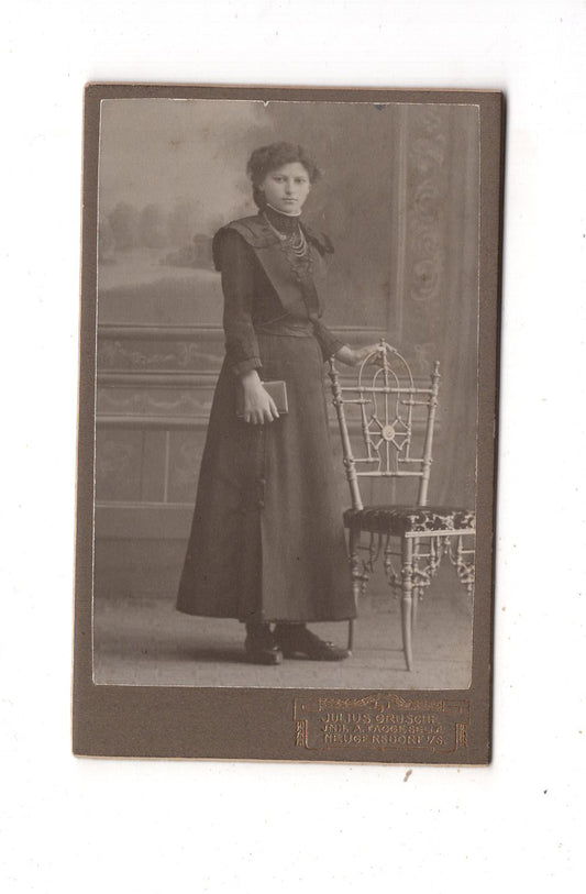 Fotografie Feines junges Mädchen - Neugersdorf 1900er / CDV M1-37