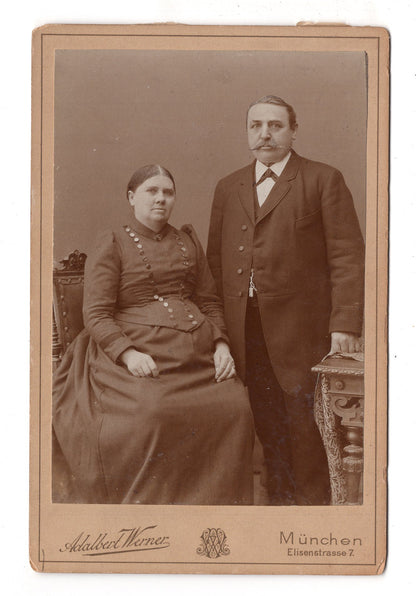 Fotografie Feines Paar - München 1880er / CAB X-23