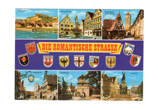 Ansichtskarte Die Romantische Straße / Nördlingen / Augsburg +++