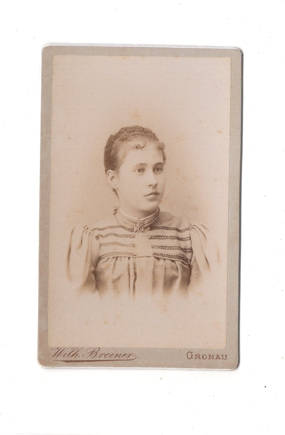 Fotografie Damenportrait - Gronau 1880er / CDV C1-14
