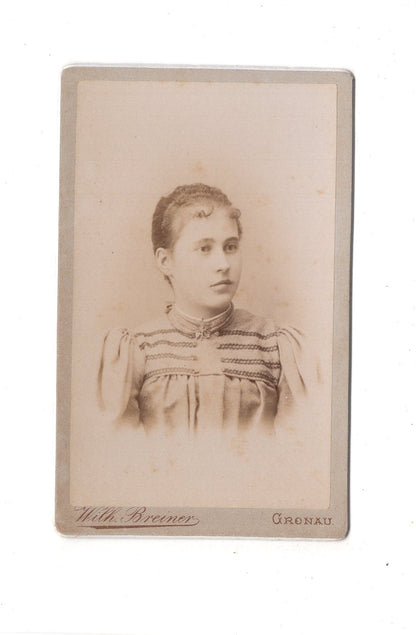 Fotografie Damenportrait - Gronau 1880er / CDV C1-14
