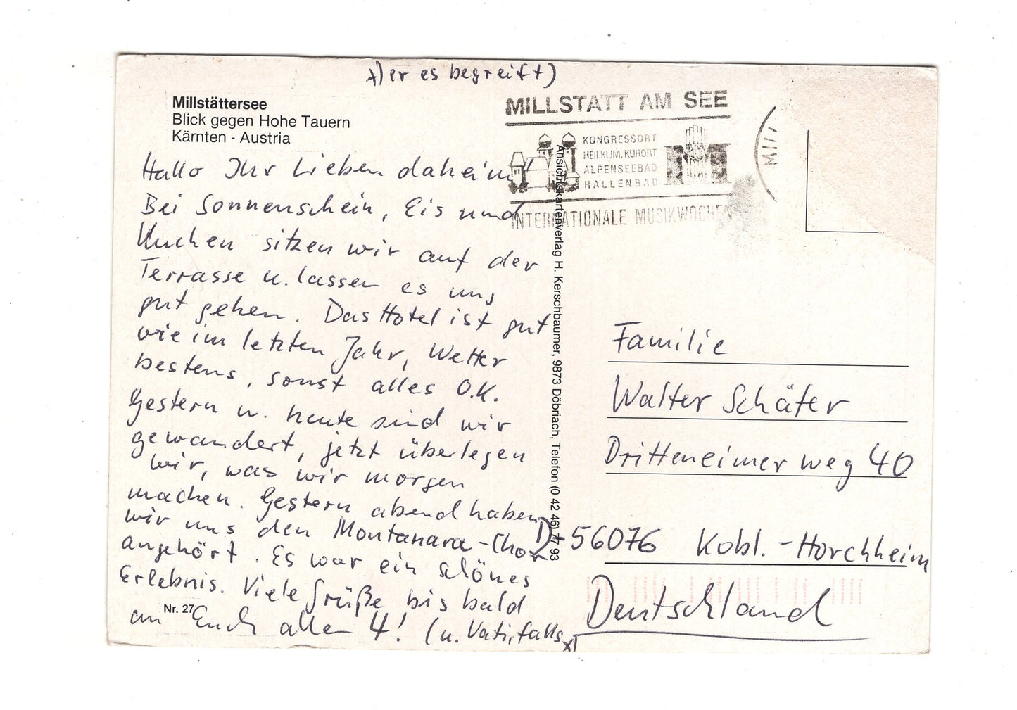 Ansichtskarte Millstätter See / Kärnten / Österreich