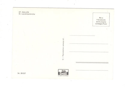 Ansichtskarte St. Gallen / St. Laurenzenkirche / Schweiz
