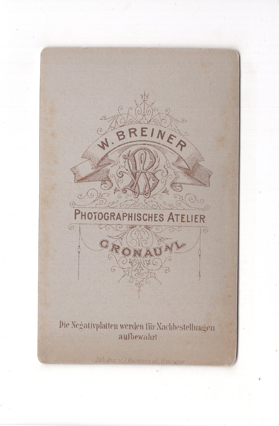 Fotografie Damenportrait - Gronau 1880er / CDV C1-14