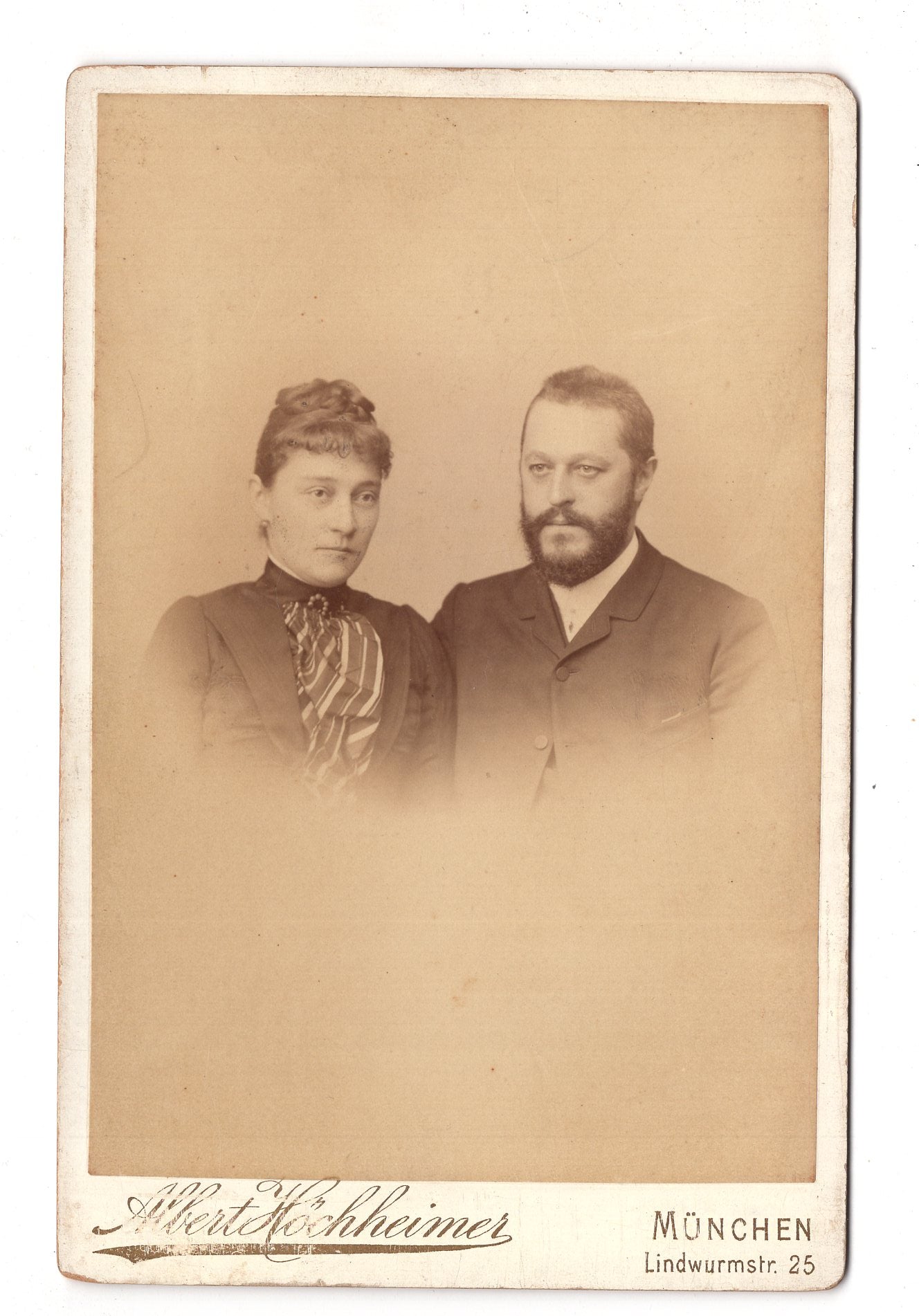 Fotografie Feines Paar - München 1880er / CAB X-23