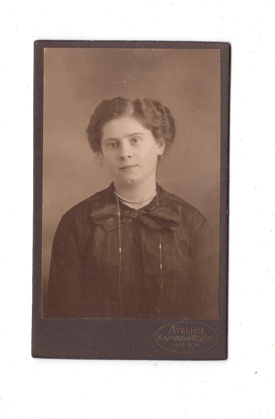 Fotografie Damenportrait - Berlin 1910er / CDV C1-14