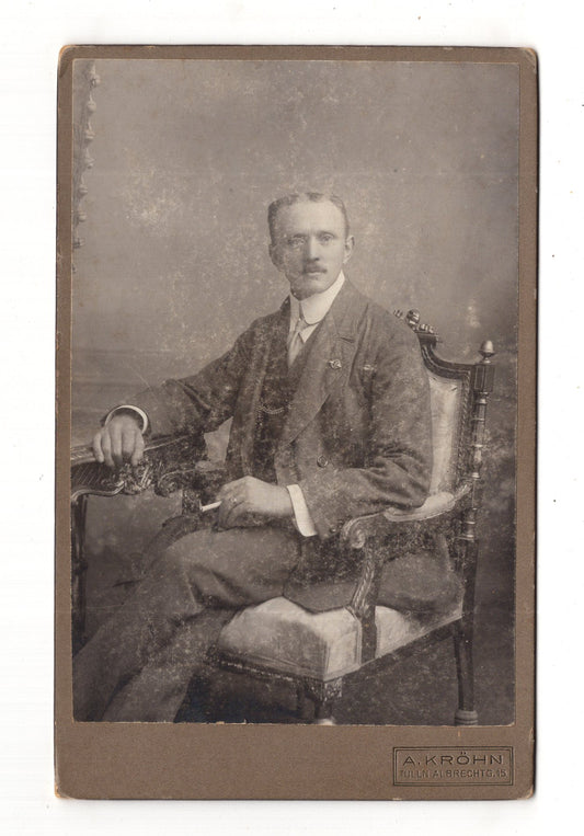 Fotografie Feiner Herr mit Widmung - Tulln 1915