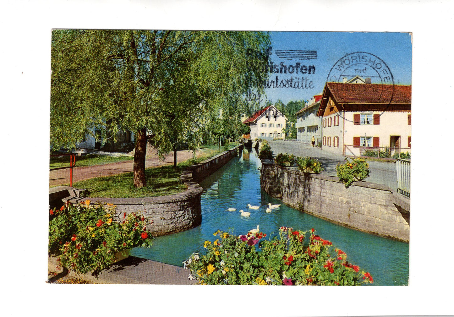 Ansichtskarte Bad Wörishofen im Allgäu / Am Mühlbach