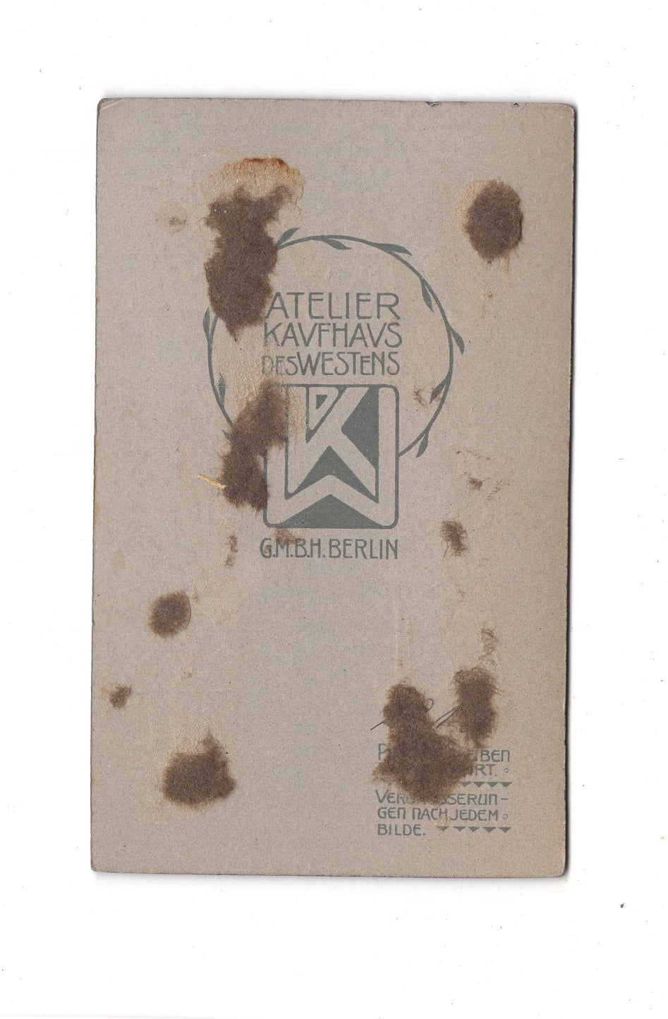 Fotografie Damenportrait - Berlin 1910er / CDV C1-14