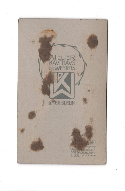 Fotografie Damenportrait - Berlin 1910er / CDV C1-14