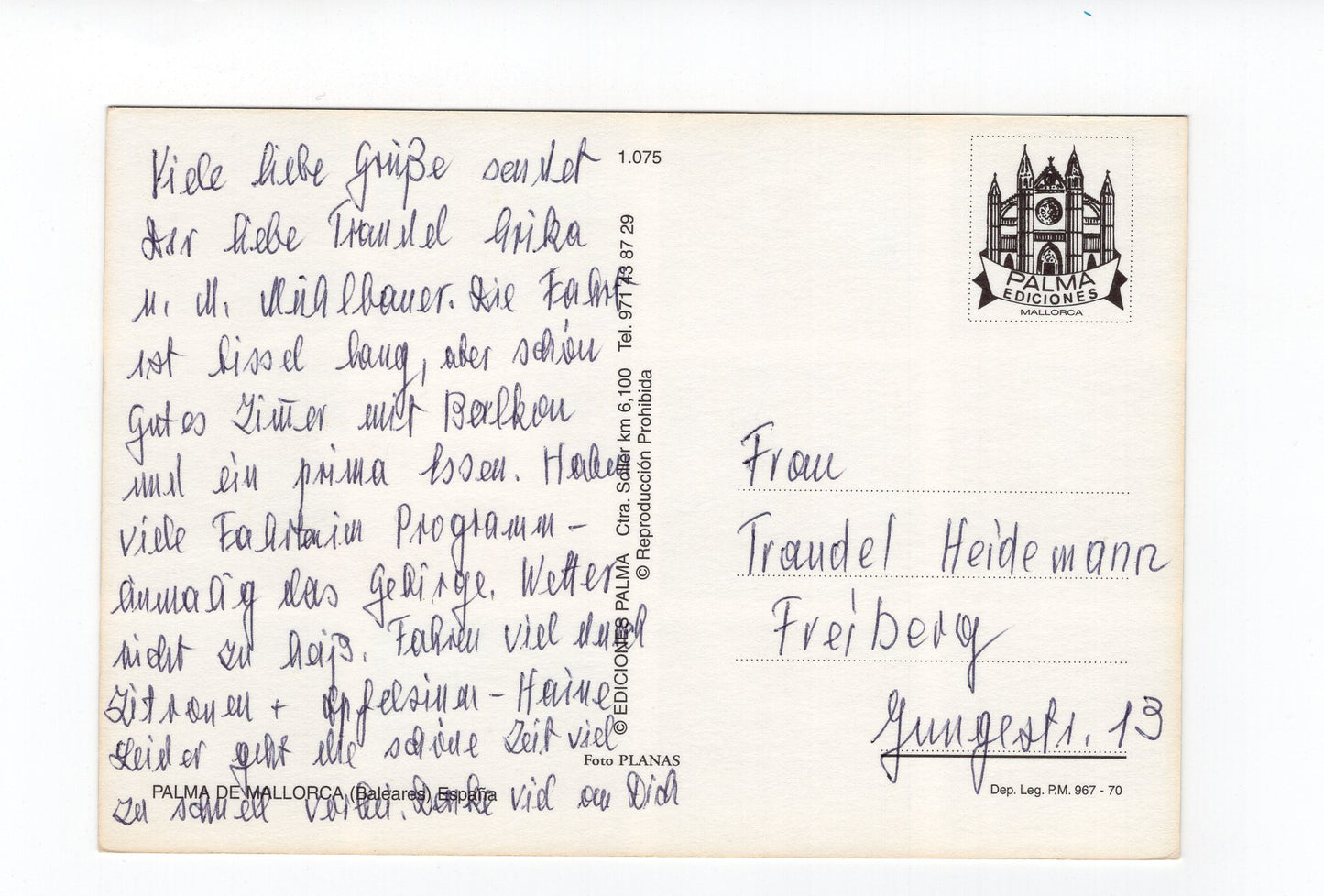 Ansichtskarte Palma de Mallorca / Spanien