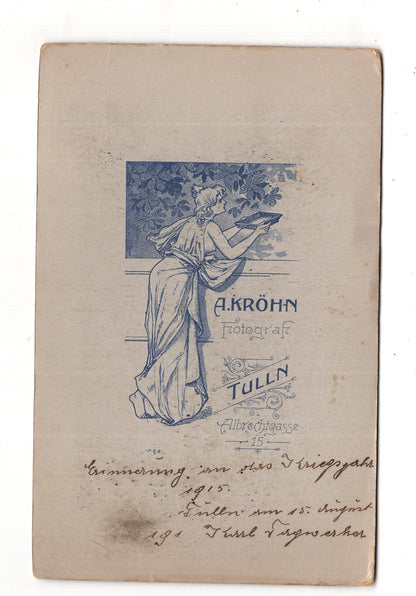 Fotografie Feiner Herr mit Widmung - Tulln 1915