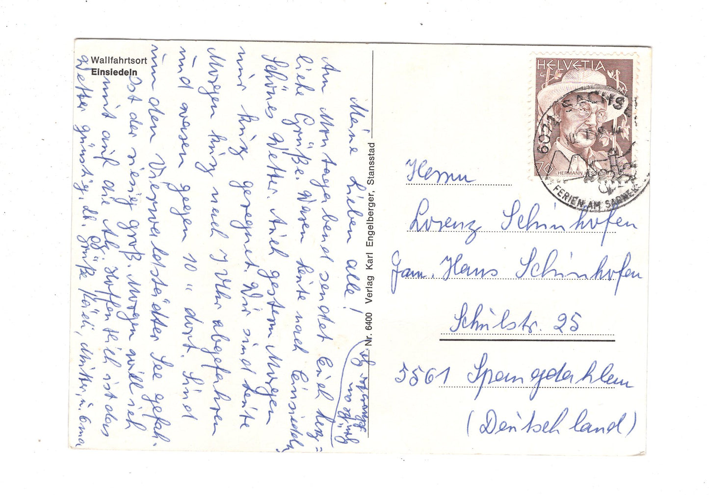 Ansichtskarte Einsiedeln / Schweiz