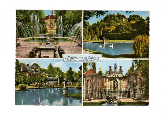 Ansichtskarte Hellbrunn bei Salzburg / Park und Wasserkünste / Österreich