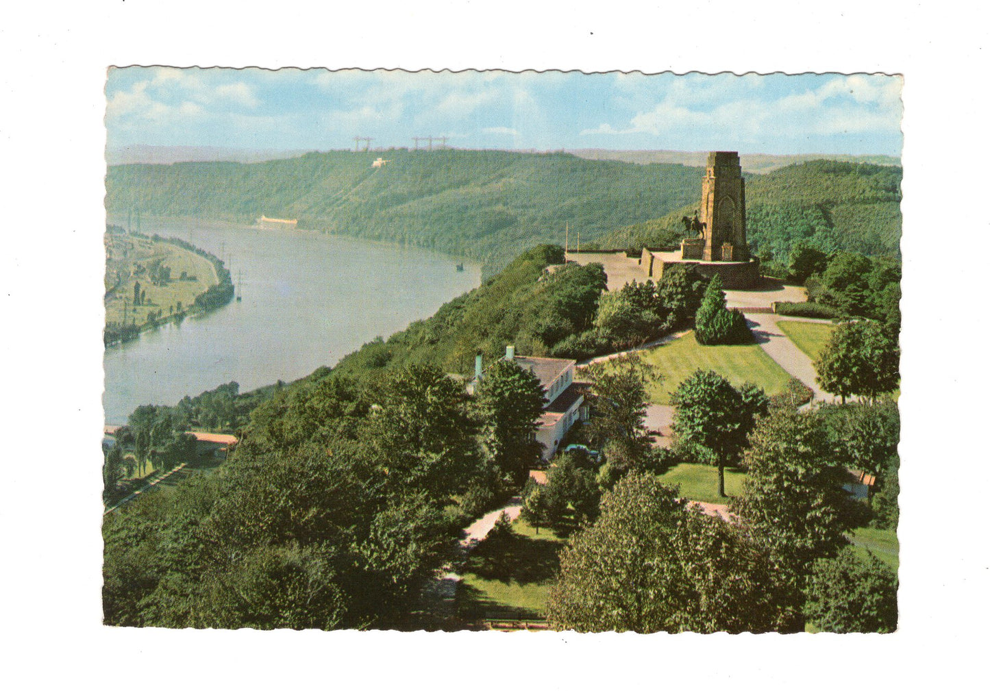 Ansichtskarte Hohensyburg / Kaiser-Wilhelm-Denkmal und Hengsteysee