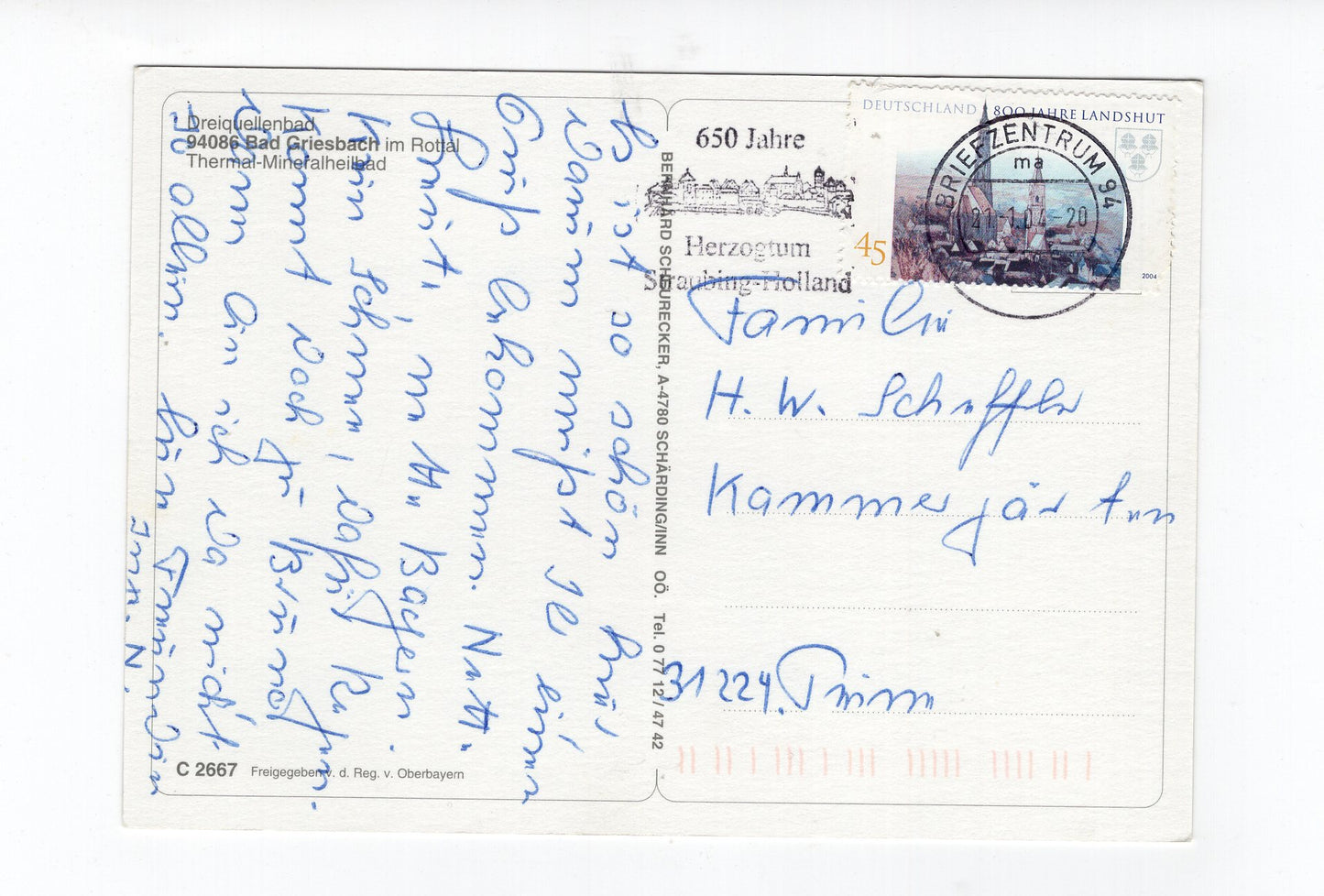 Ansichtskarte Bad Griesbach Im Rottal / Fürstenhof Bad Griesbach