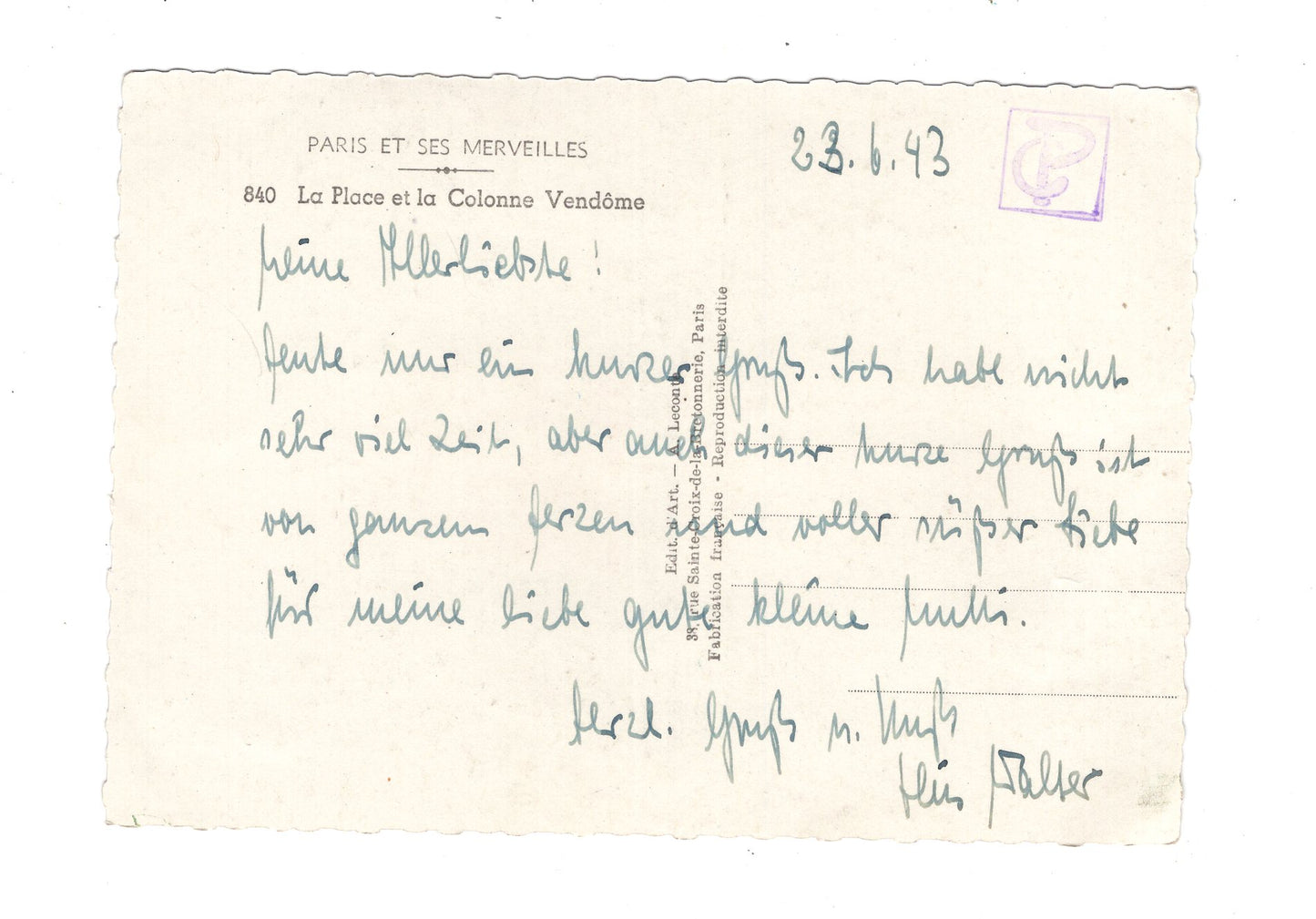 Ansichtskarte Paris / La Place et la Colonne Vendome / Frankreich