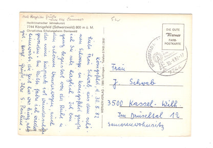 Ansichtskarte Königsfeld im Schwarzwald / Erholungsheim Doniswald / G1-67