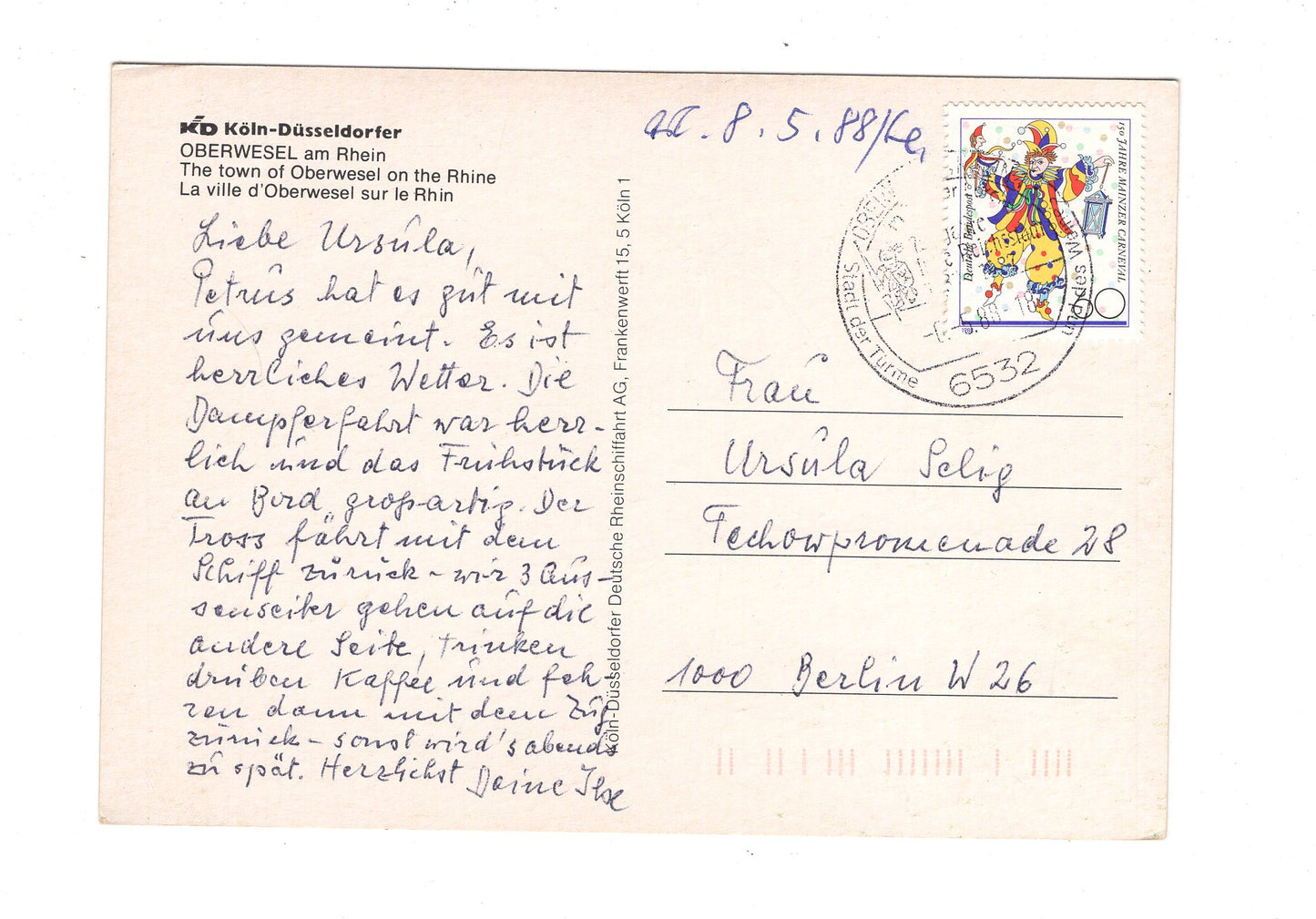 Ansichtskarte Oberwesel am Rhein / H1-64