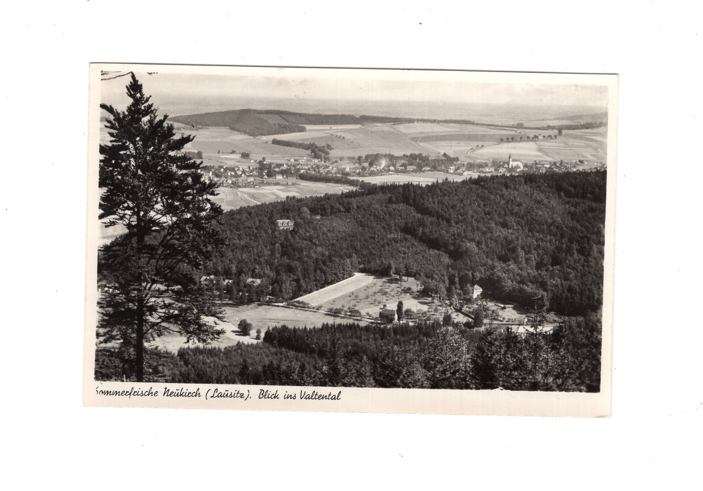 Ansichtskarte Sommerfrische Neukirch / Lausitz / Blick ins Valtental