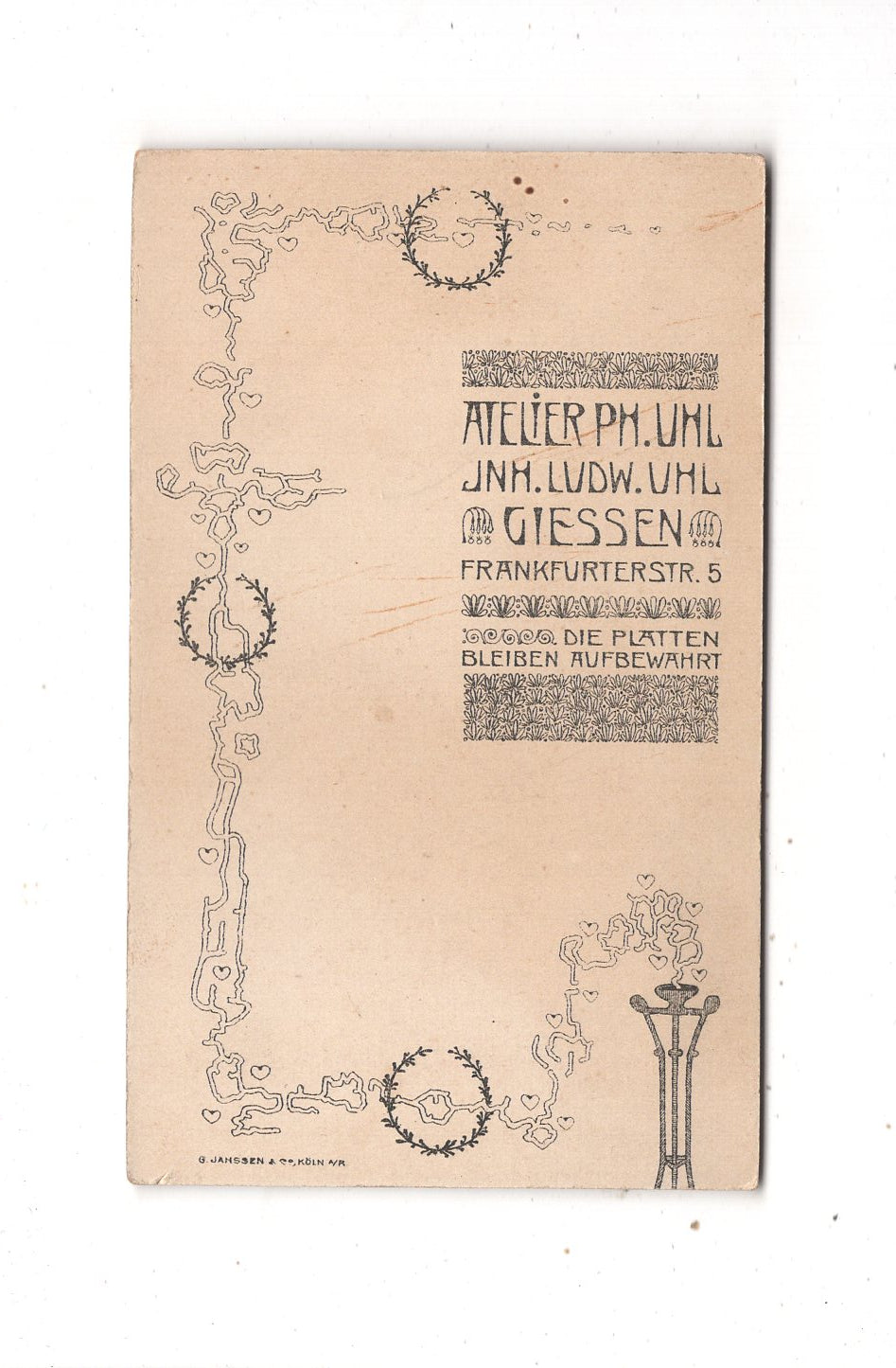 Fotografie Feines junges Mädchen - Gießen um 1900