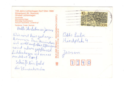 Ansichtskarte Lichtenhagen Dorf / Elmenhorst / Kreis Rostock