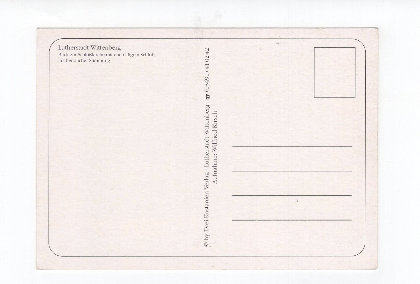 Ansichtskarte Lutherstadt Wittenberg / Schlosskirche mit ehem. Schloss