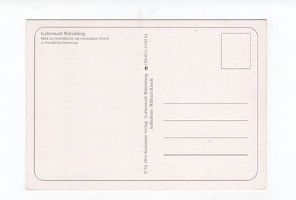 Ansichtskarte Lutherstadt Wittenberg / Schlosskirche mit ehem. Schloss