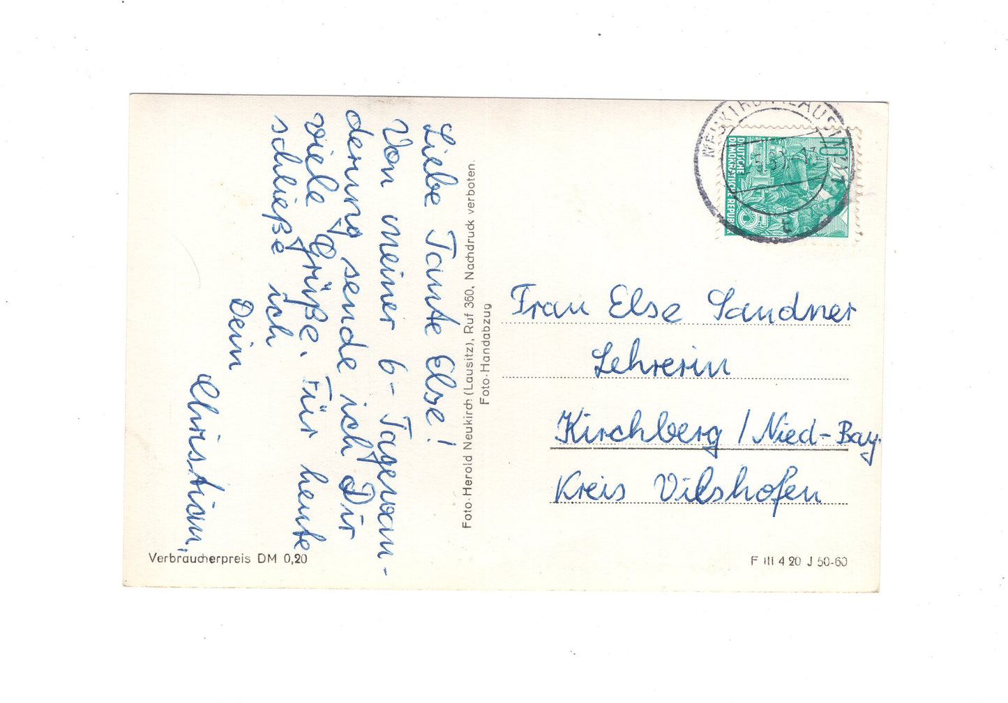 Ansichtskarte Sommerfrische Neukirch / Lausitz / Blick ins Valtental