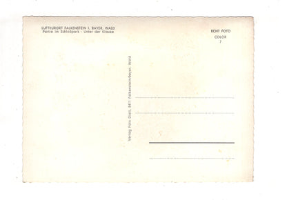 Ansichtskarte Falkenstein / Bayerischer Wald / Schlosspark - Unter der Klause / K1-51